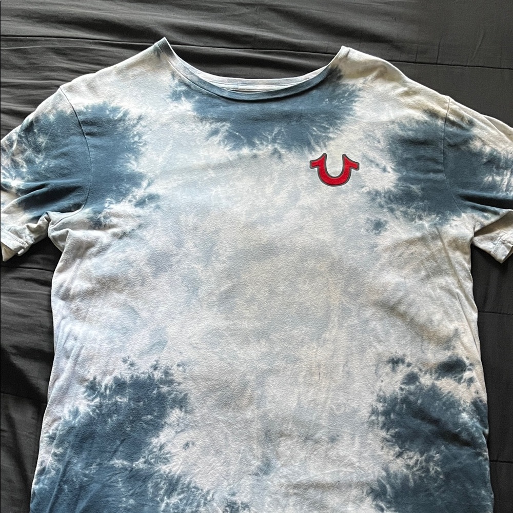 True Religion Men's Blue Buddah T-Shirt Size Large